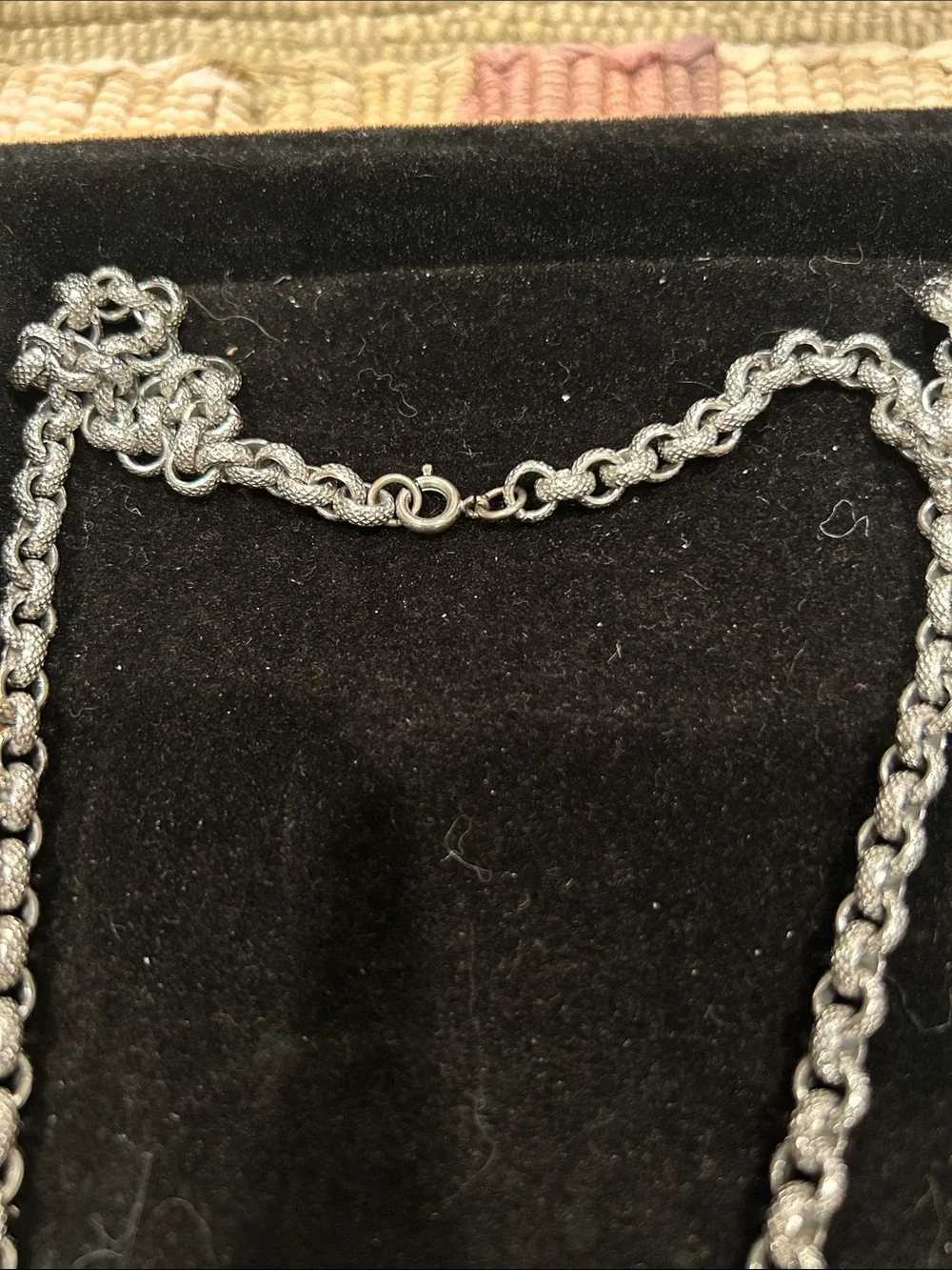Silver tone Rope Chain Necklace - Silver